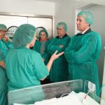 Rueda, hoy, en el hospital Materno-Infantil Teresa Herrera en A Coruña. 