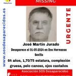 Sevilla.- Sucesos.- Buscan a un varón con alzheimer desaparecido tras dejar su casa y decir por móvil que estaba perdido