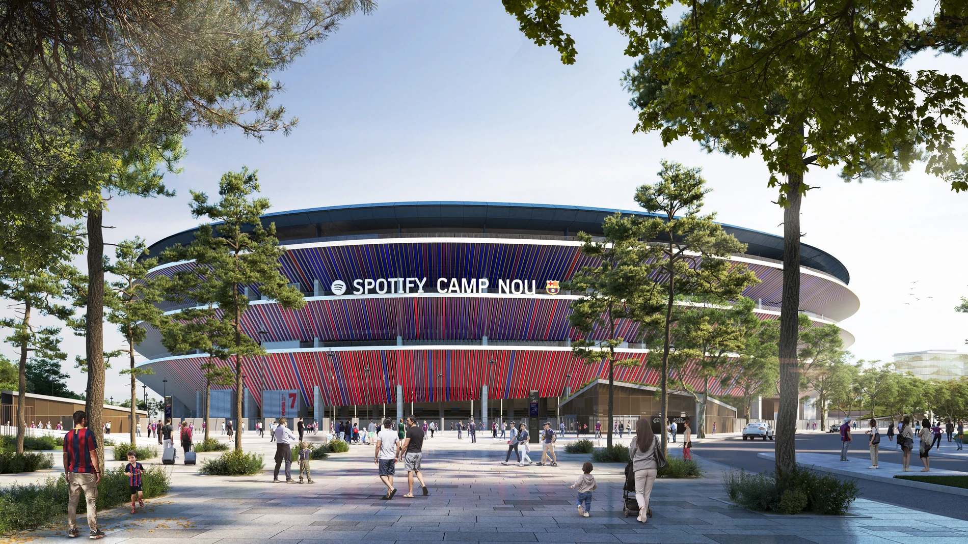 Proyección del nuevo Spotify Camp Nou, estadio del FC Barcelona FCB 02/05/2024