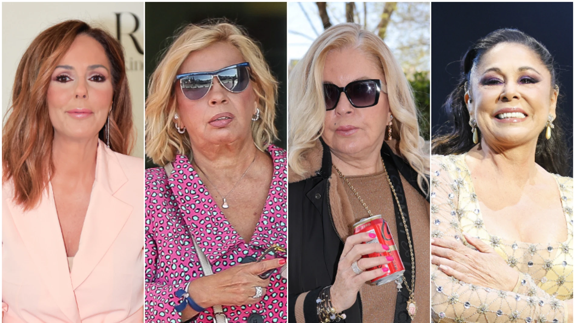 Rocío Carrasco, Carmen Borrego, Bárbara Rey e Isabel Pantoja en un montaje de La Razón