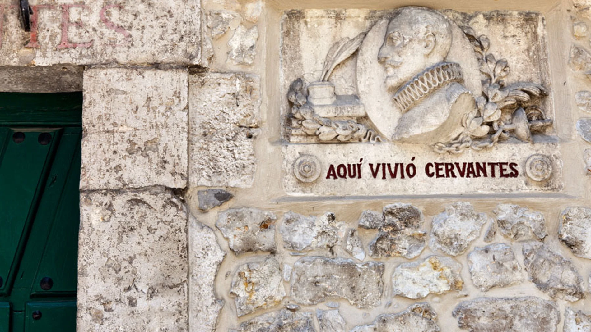 Relieve de Cervantes en su casa de Valladolid