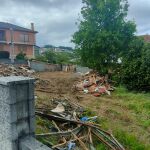 Imagen de la finca tras la demolición. 