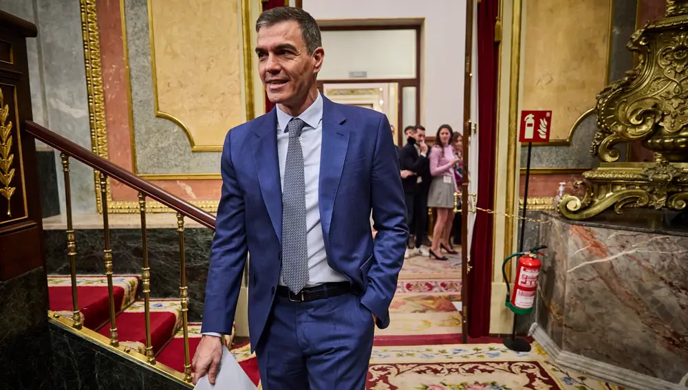El presidente del Gobierno Pedro Sánchez en una sesión de control al Gobierno en el Congreso de los Diputados.