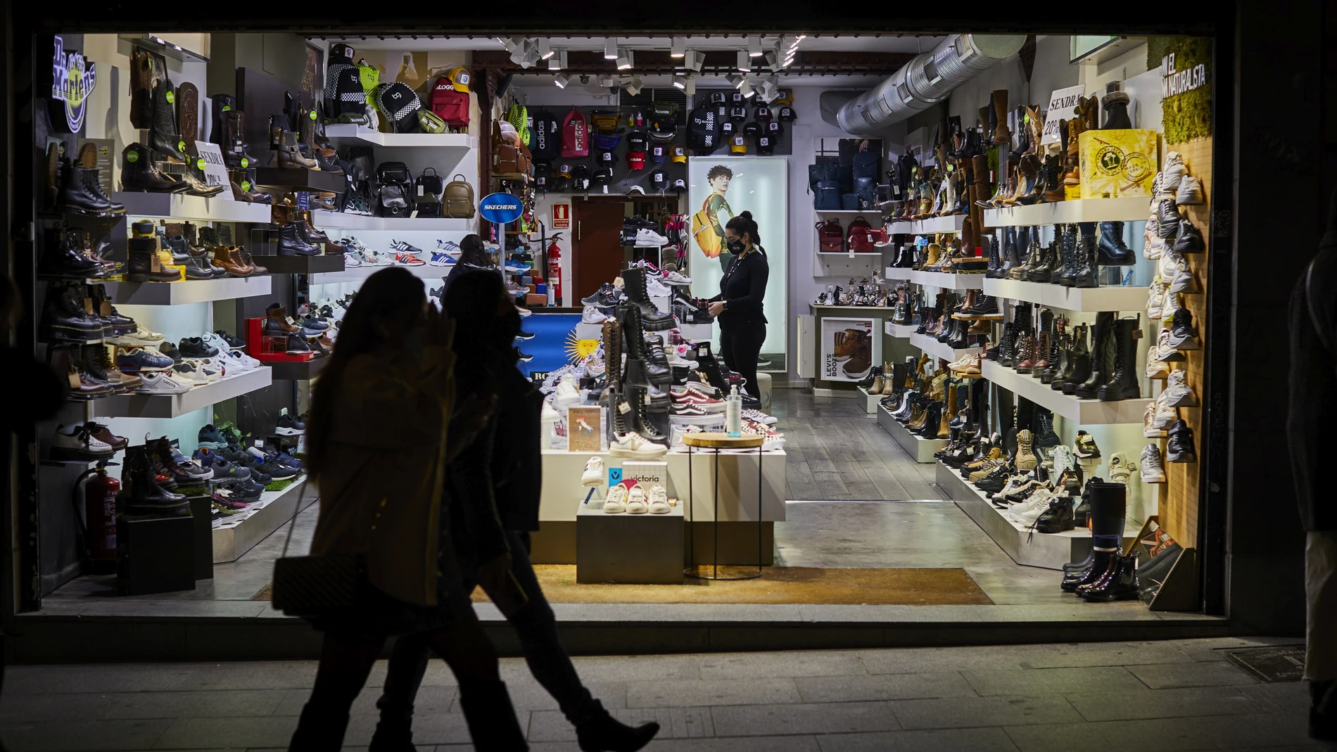 Comercios del centro de Madrid.