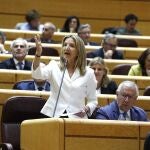  Alicia García Rodríguez durante una sesión de control al Gobierno en el Senado. 