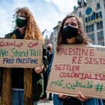 O.Próximo.- Un centenar de manifestantes propalestinos acampan en la Universidad de Ámsterdam, en Países Bajos