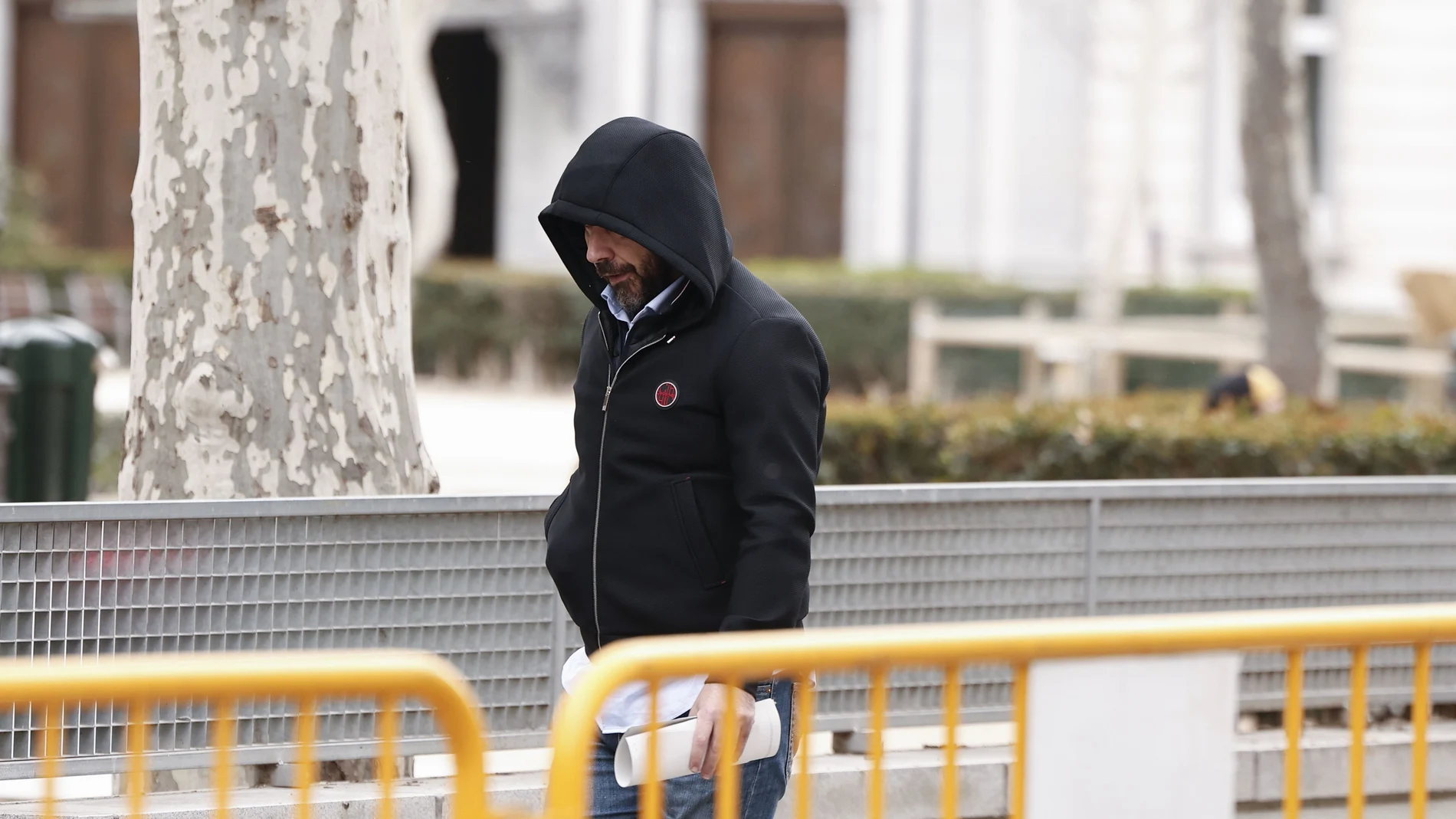 El presidente del Zamora CF, Víctor de Aldama, a la salida de la Audiencia Nacional.