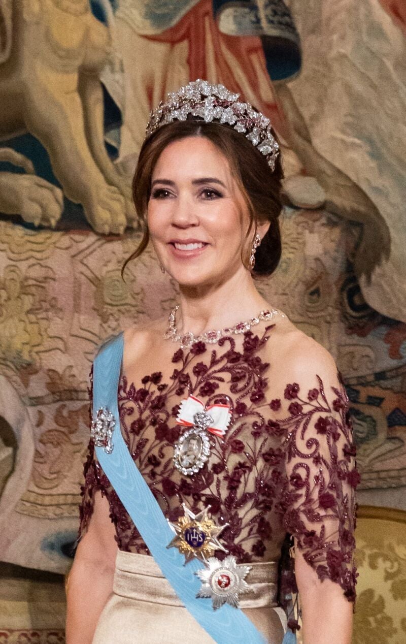 Reina Mary de Dinamarca, en la cena de gala de Suecia