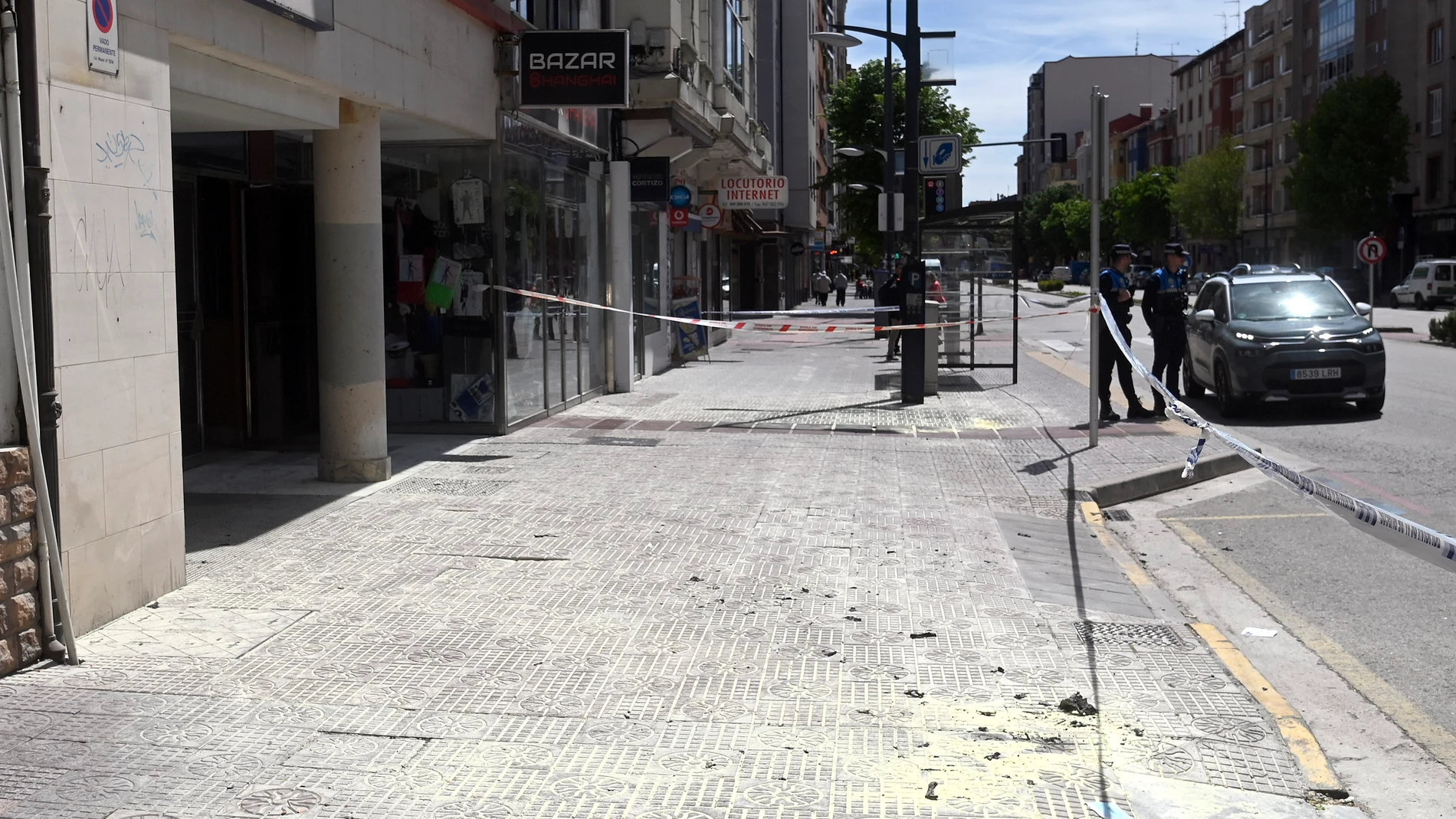 Lugar de la Avenida del Cid de Burgos, donde un nepalí se quema a lo bonzo en Burgos tras discutir con su pareja