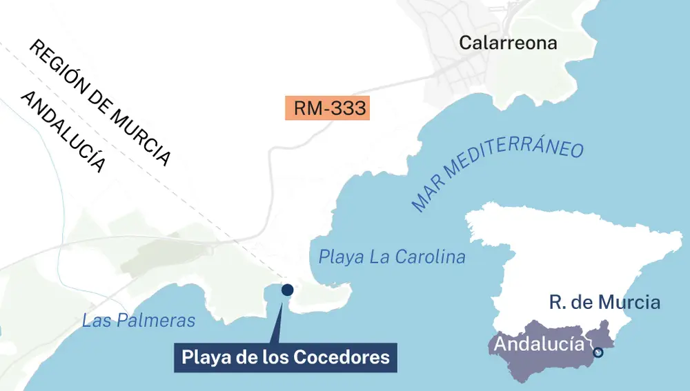Localizador de la playa de los Cocedores