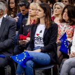 Rita Maestre, esta mañana, en el acto del Día de Europa celebrado en la Plaza de la Villa