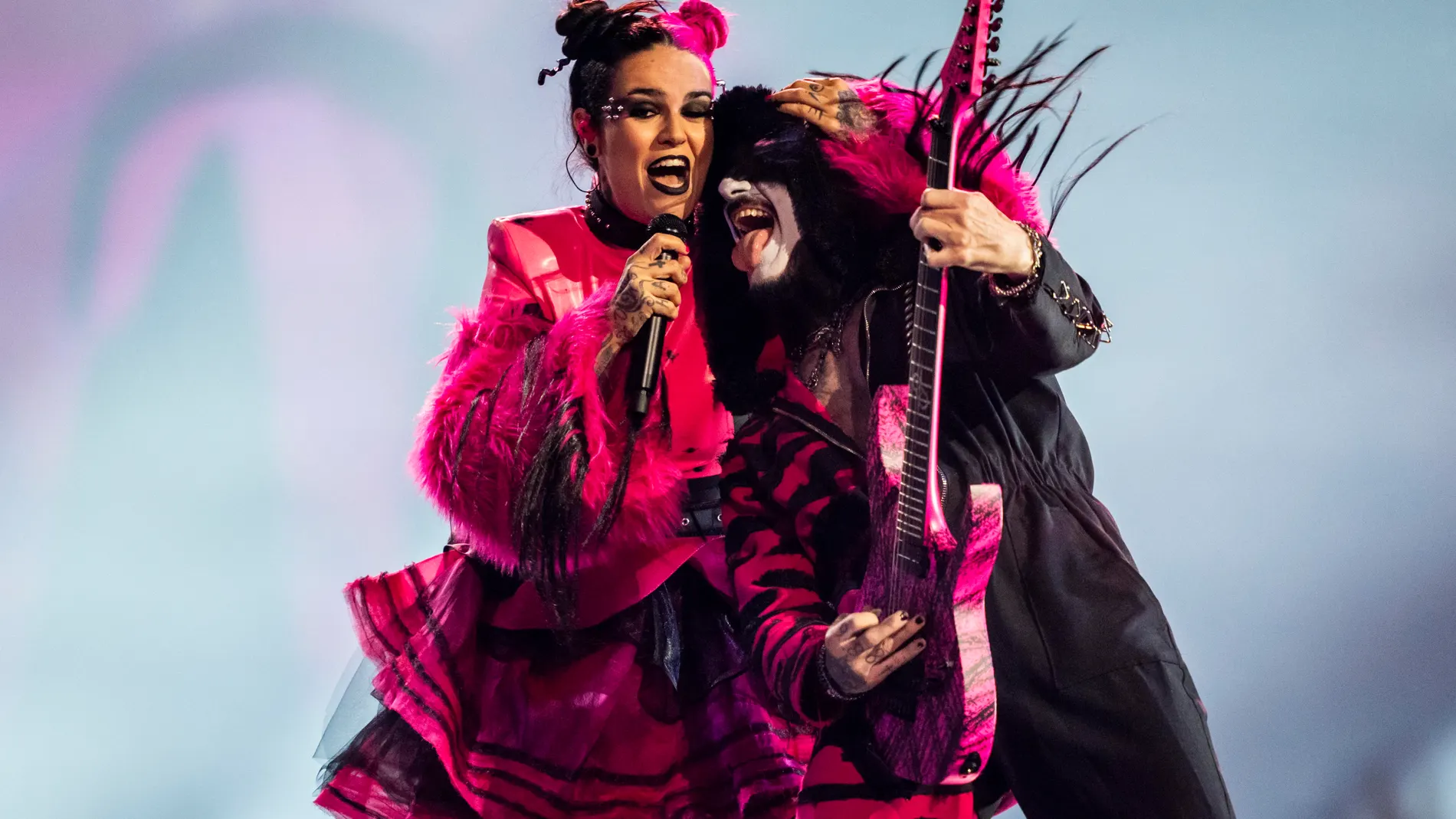 Malmö (Sweden), 09/05/2024.- San Marino's Megara performs the song '11:11' during the second semifinal of the 2024 Eurovision song competition at the Malmö Arena in Malmö, Sweden, 09 May 2024. (Suecia) EFE/EPA/Ida Marie Odgaard DENMARK OUT