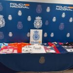 Parte del material intervenido