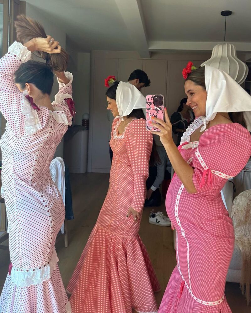 María Pombo vestida de chulapa en San Isidro.