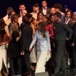 María Dolores Ocaña, en un acto con la Reina Letizia