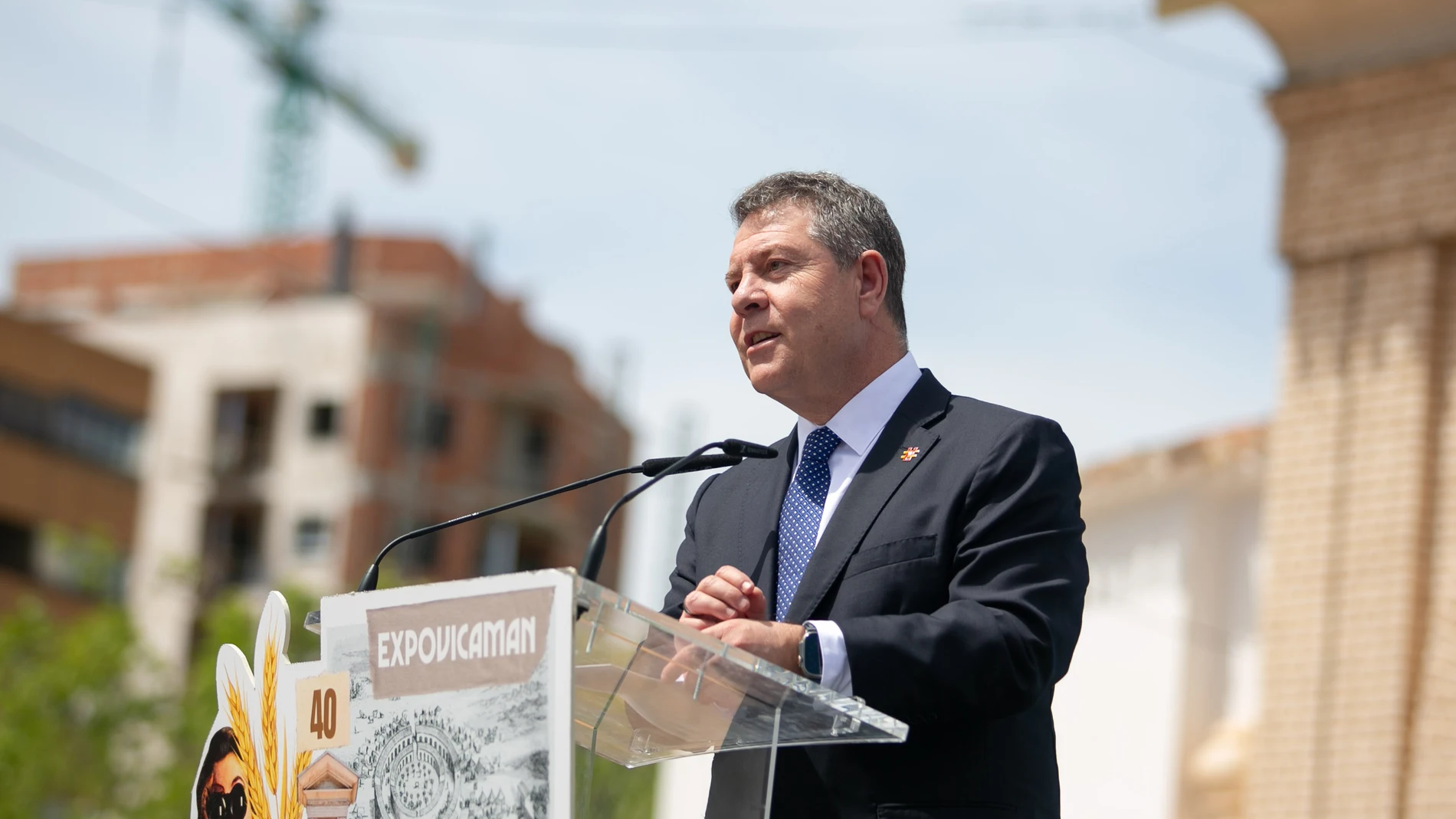 Emiliano García-Page, en la inauguración de la feria agrícola Expovicaman