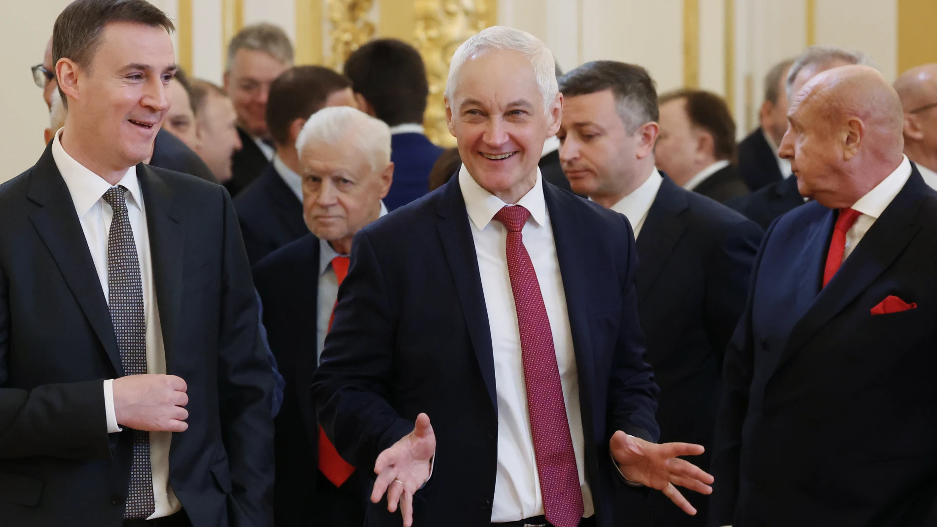 Moscow (Russian Federation), 06/05/2024.- (FILE) - Deputy Prime Minister Andrei Belousov (C) waits before a ceremony inaugurating Putin as President of Russia at the Kremlin in Moscow, Russia, 07 May 2024 (reissued 13 May 2024). Russian President Putin has proposed the appointment of Andrei Belousov as new Minister of Defense, Russia's upper house of parliament announced on 12 May 2024. Sergey Shoigu, who has headed the Russian Defense Ministry since 2012, has been appointed secretary of the ...