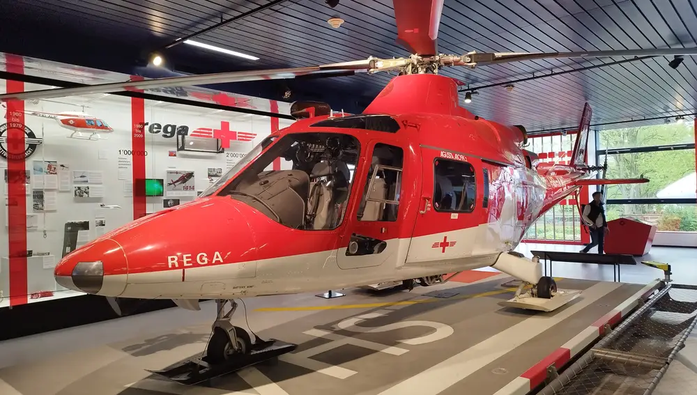Detalle de un helicóptero de emergencias
