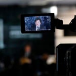 El presidente de Argentina, Javier Milei, durante la presentación de su libro “El camino del libertario”.