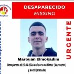 Imagen del joven desaparecido