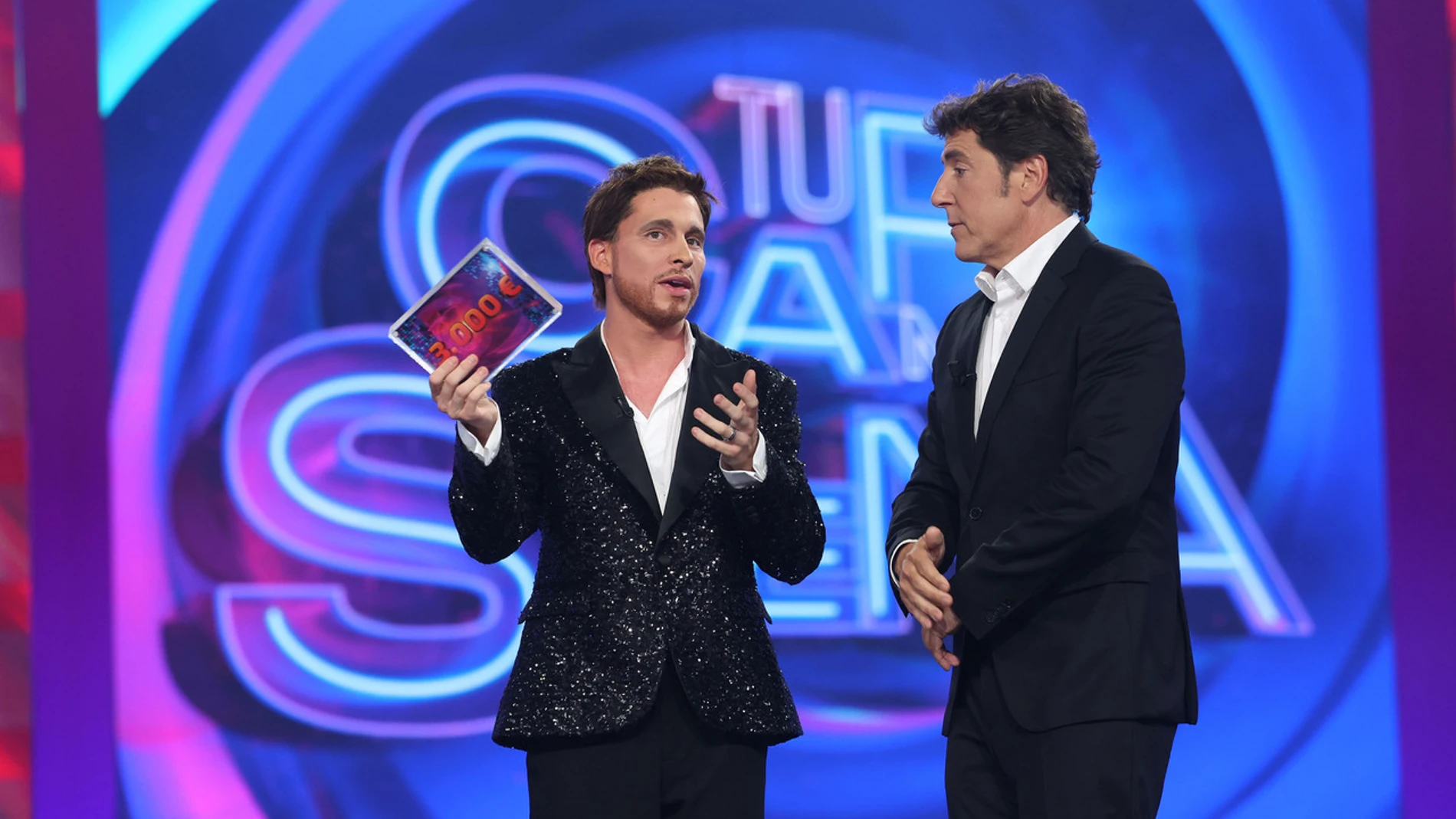 Raoul Vázquez junto a Manel Fuentes en 'Tu cara me suena 11'