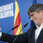 El candidato de Junts a la presidencia de la Generalitat, Carles Puigdemont.