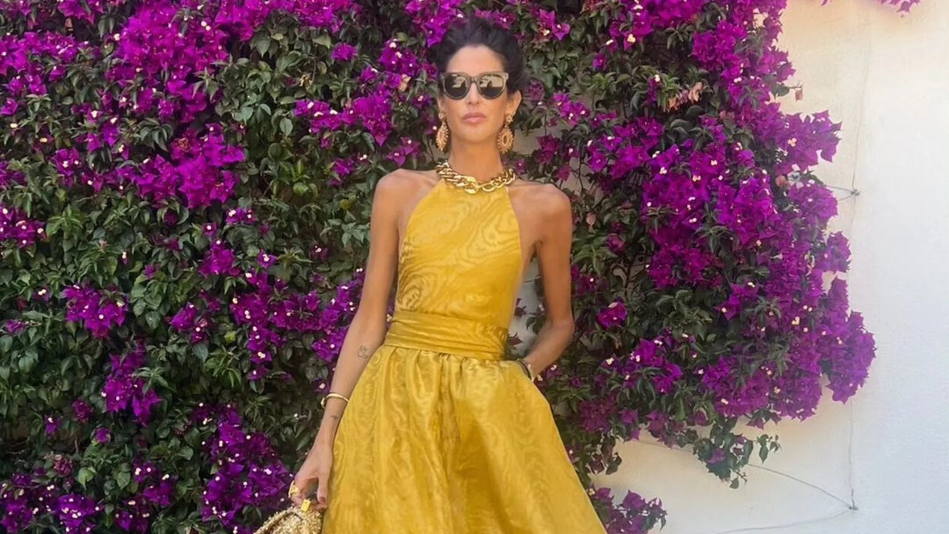 Inés Domecq con vestido de Roberto Diz.