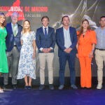 Shelly Ramírez, Antón Herreros, Maya de la Joya, Alberto Tomé, Salvador Cámara, Blanca Hernández y Mariano Martínez Bastida, en la presentación de la II Copa Comunidad de Madrid