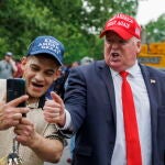People attend Trump Rally in the Bronx