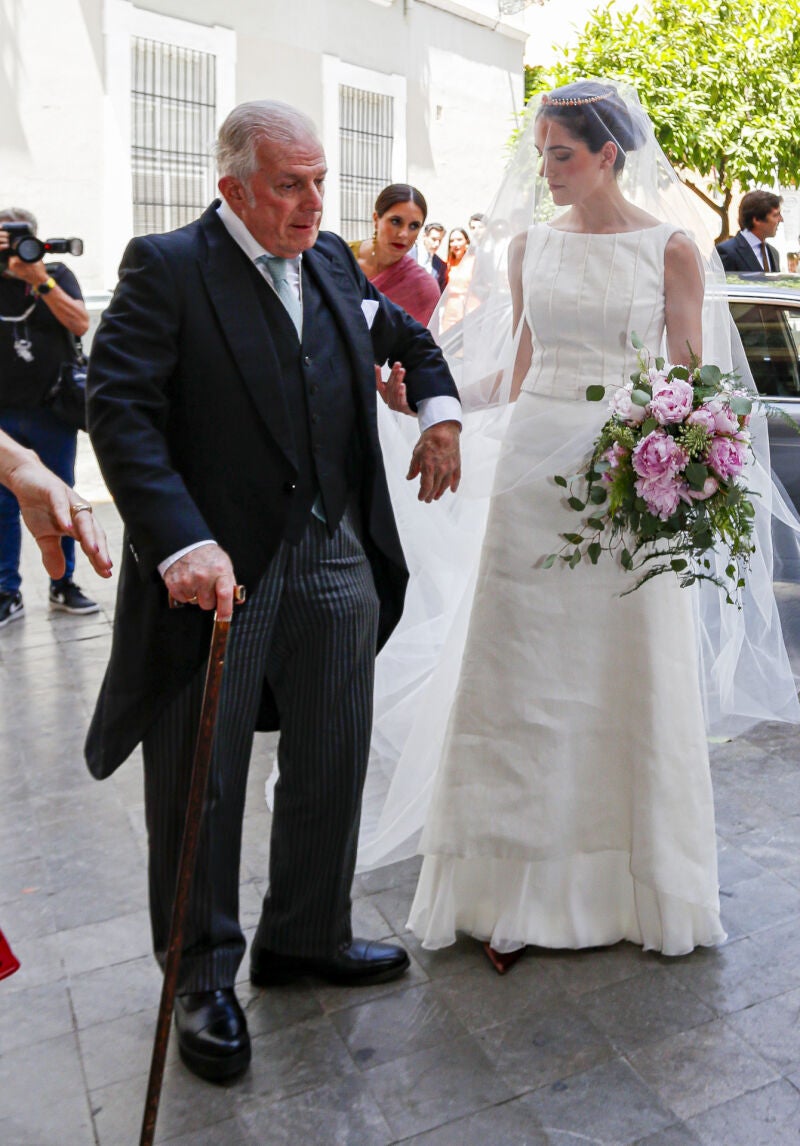 María de Chiris, junto a su padre, Gilles de Chiris