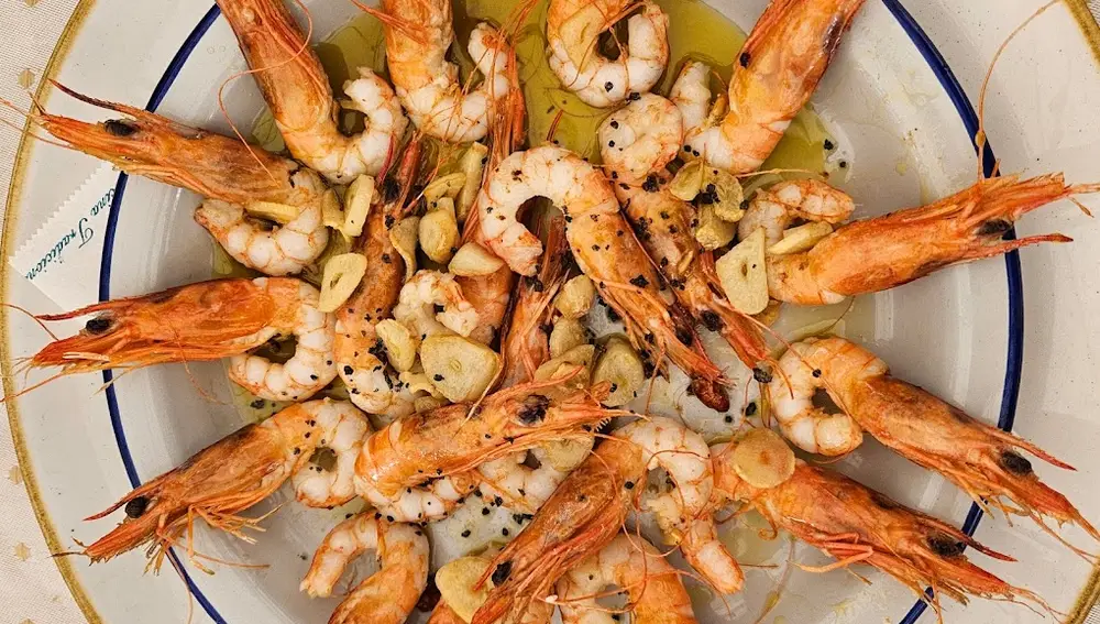 Gambas al ajillo del restaurante 'El Peñón'
