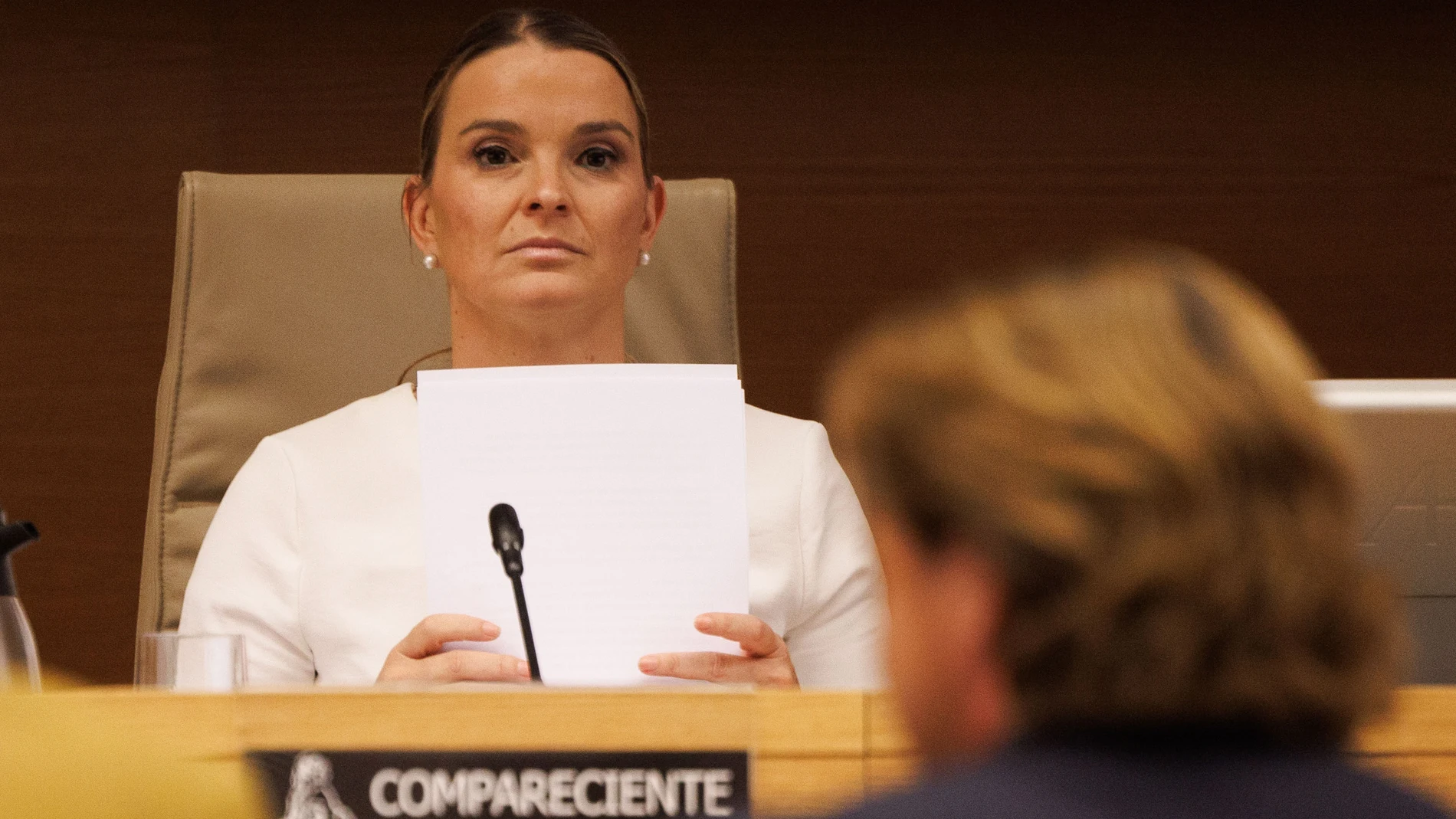 MADRID, 27/05/2024.- La presidenta de Baleares, Marga Prohens, comparece ante la Comisión de Investigación del caso de las mascarillas este lunes, en el Congreso de los Diputados. EFE/Sergio Pérez