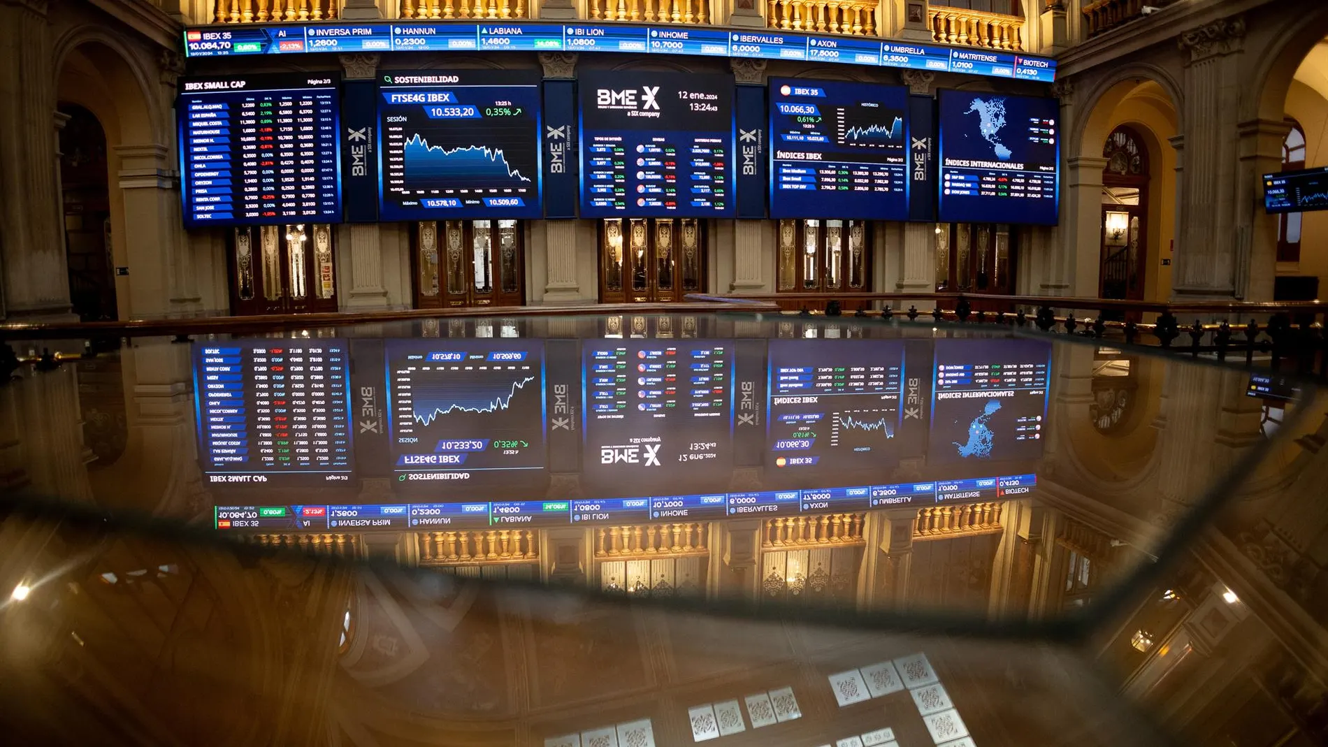 Economía/Bolsa.- El Ibex 35 cae un 0,6% al mediodía y hace equilibrios sobre los 11.200 puntos