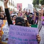 Una mexicana protesta contra la violencia de género el Día de la Mujer el pasado 8 de marzo