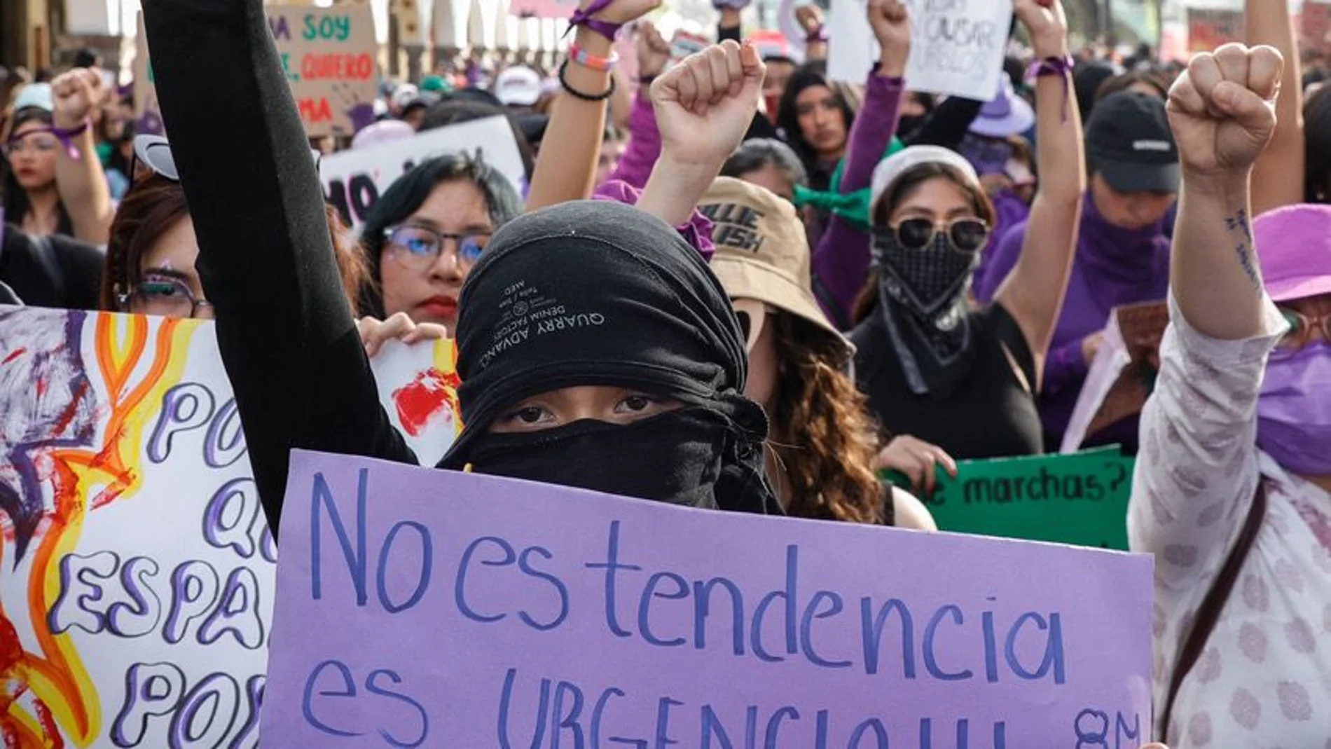 Una mexicana protesta contra la violencia de género el Día de la Mujer el pasado 8 de marzo