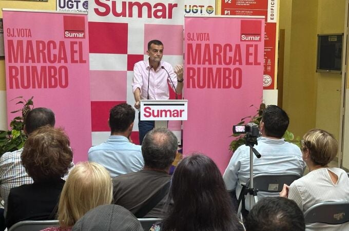 El coordinador general de Izquierda Unida, Antonio Maíllo, durante su intervención.