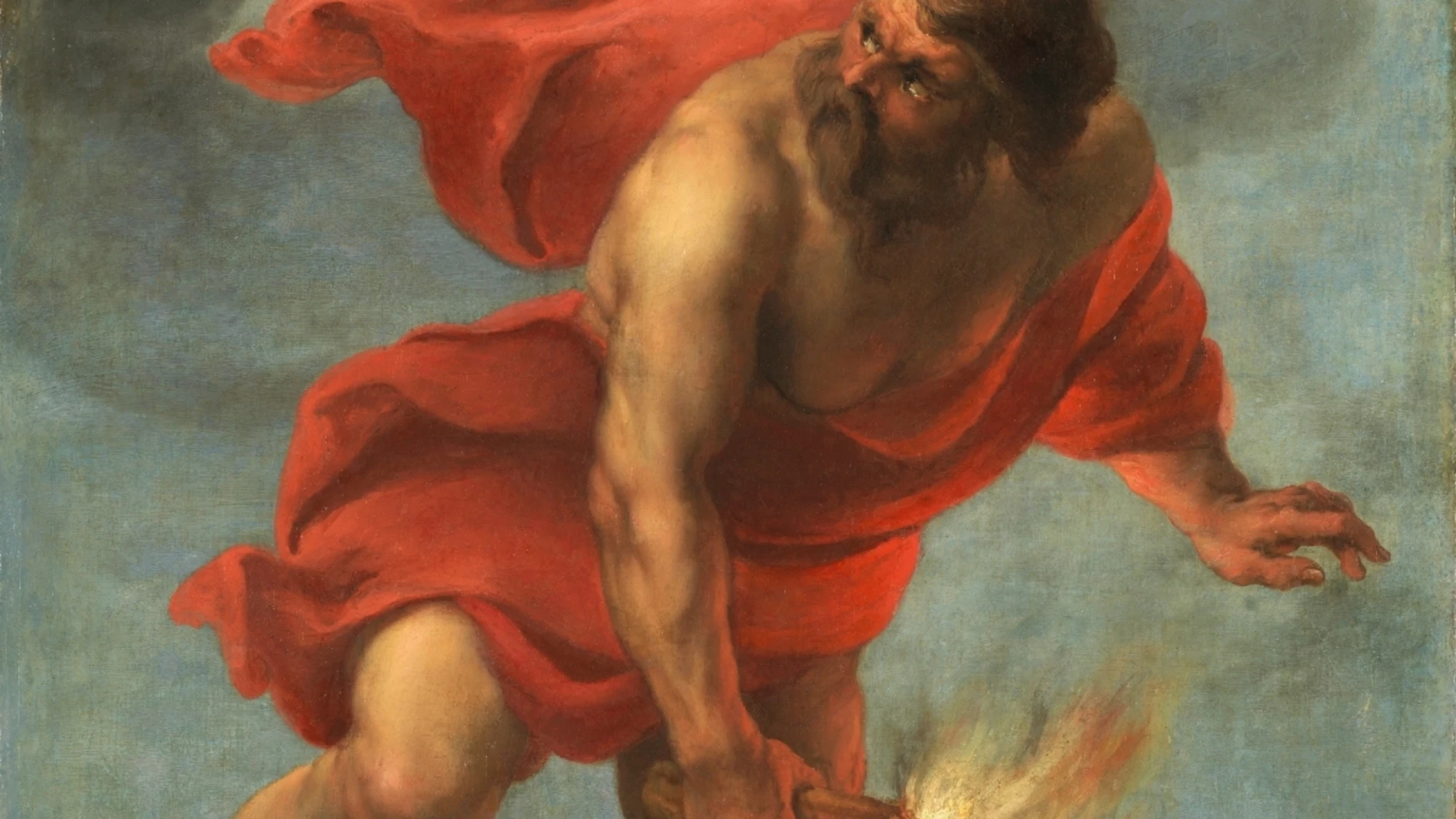 Detalle de "Prometeo trayendo el fuego", de Jan Cossiers (1636-1638)