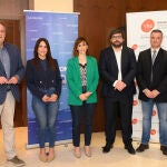 De izda. a dcha., Bartolomé Pérez, Julia Pérez, Alicia Martí, Antoni Grau, Víctor Villanueva y Xaro Escrig