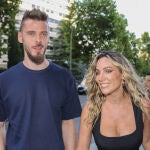 Edurne y De Gea llegando al Bernabéu.