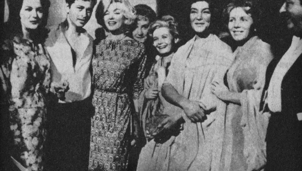 Marilyn Monroe durante su visita a México en febrero de 1962