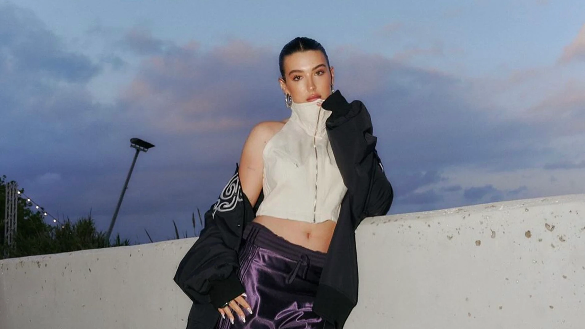 Alba Díaz con conjunto de Adidas