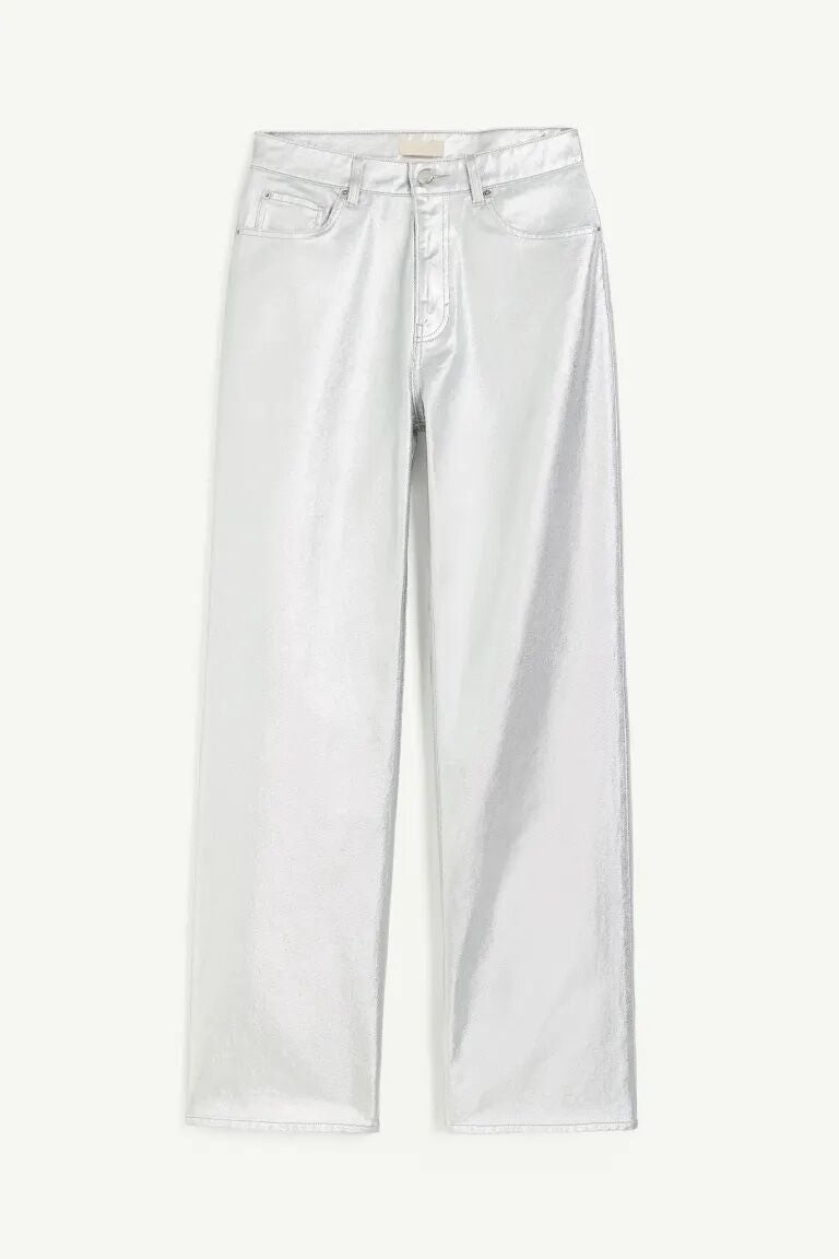 Pantalones plateados