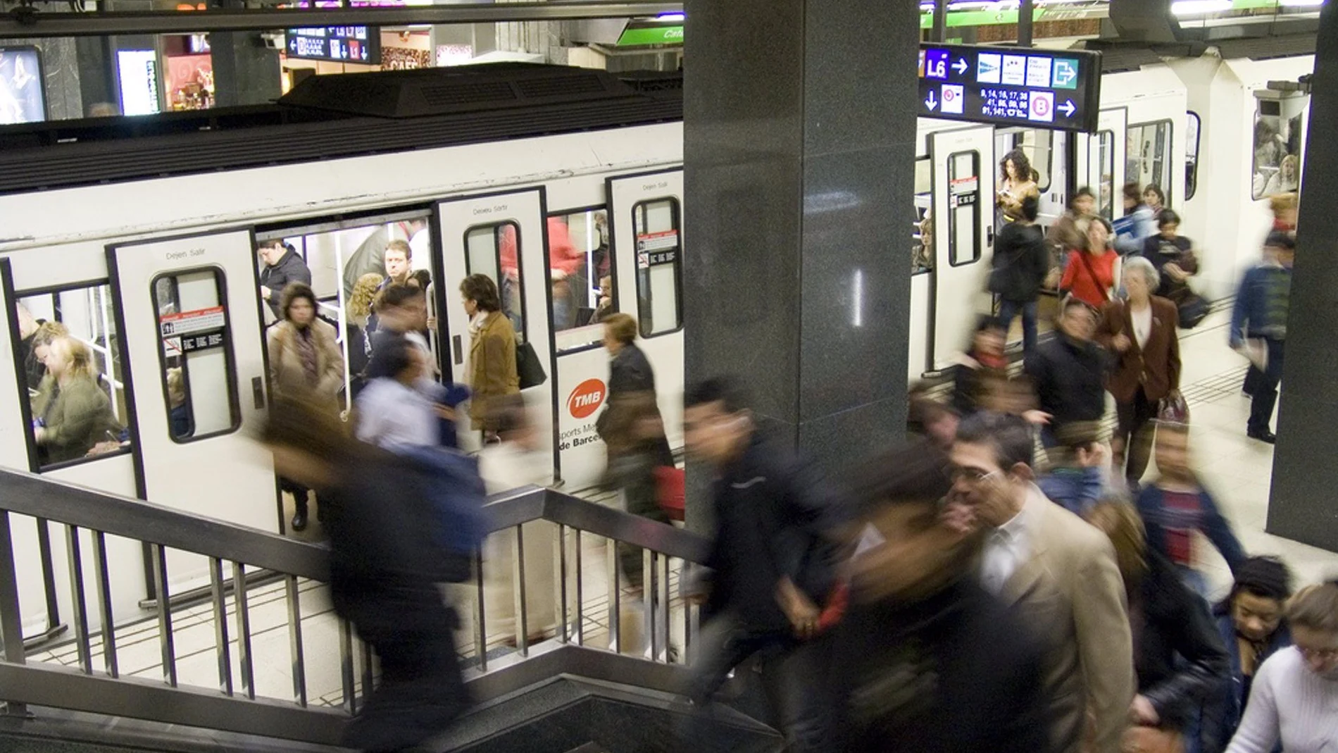 Estación de plaza Catalunya, en Barcelona