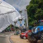 Belgium farmers protest in Brussels ahead of the EU elections 