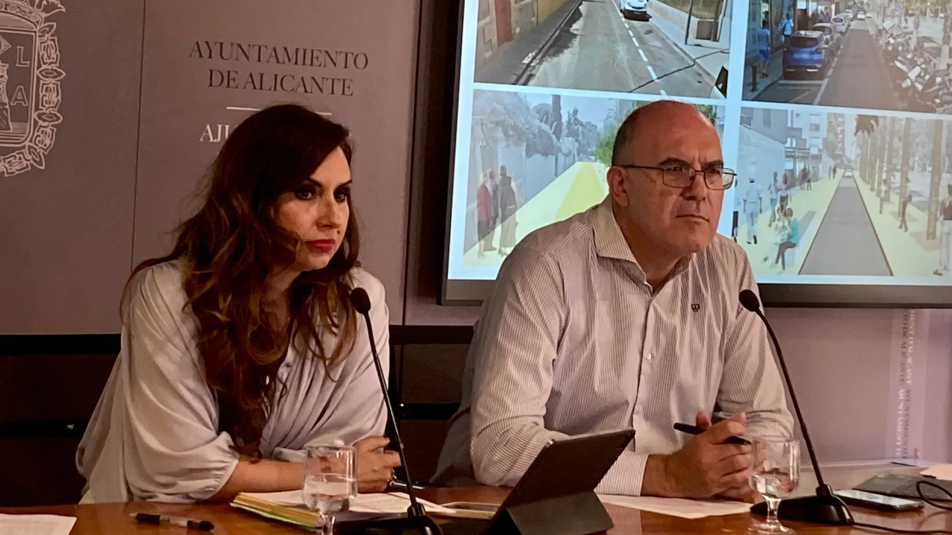 Ana Poquet y Manuel Villar, portavoces del Gobierno Local de Alicante