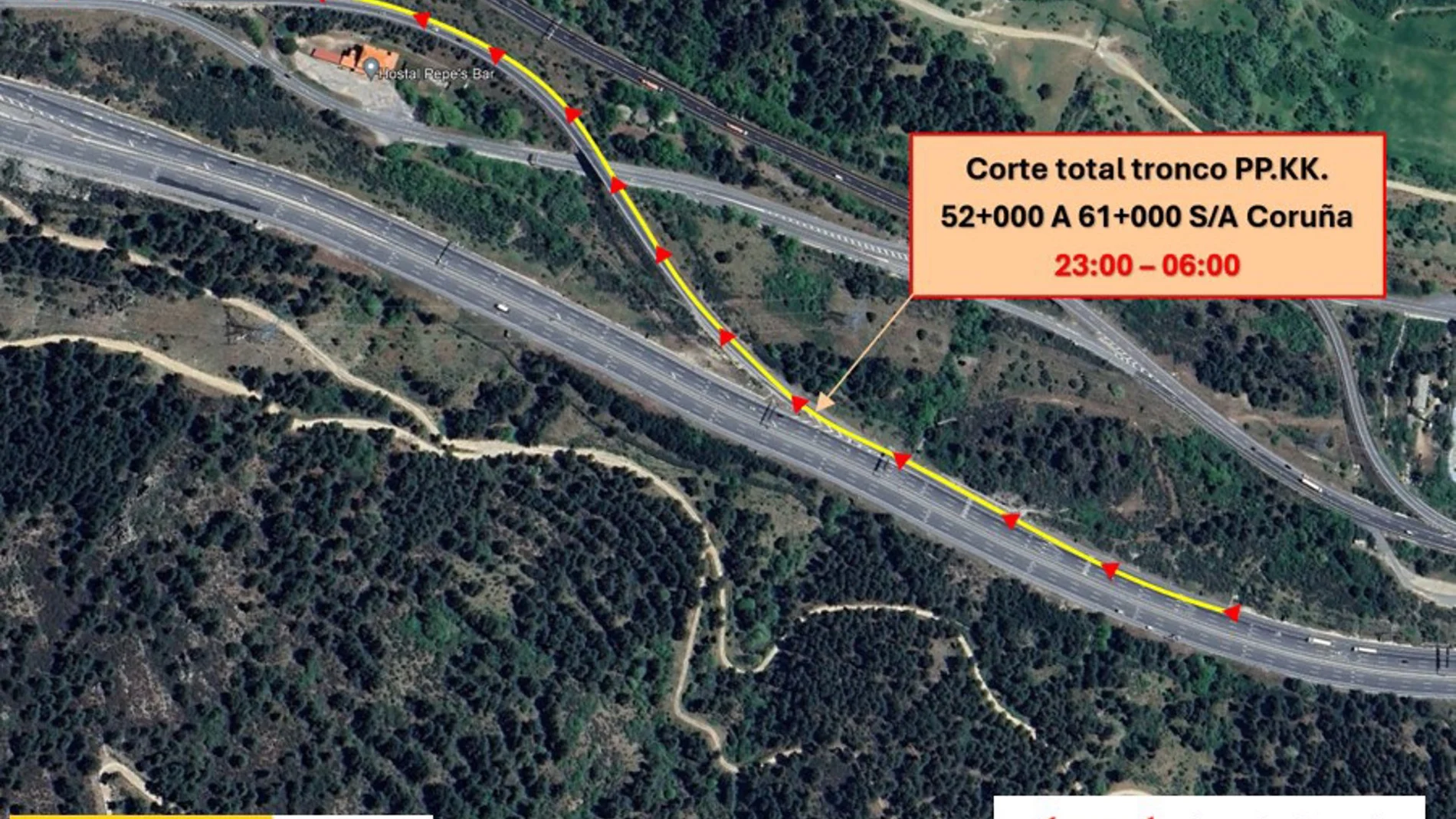 Afectaciones al tráfico en AP-6 hoy por la realización de un simulacro en los túneles de Guadarrama