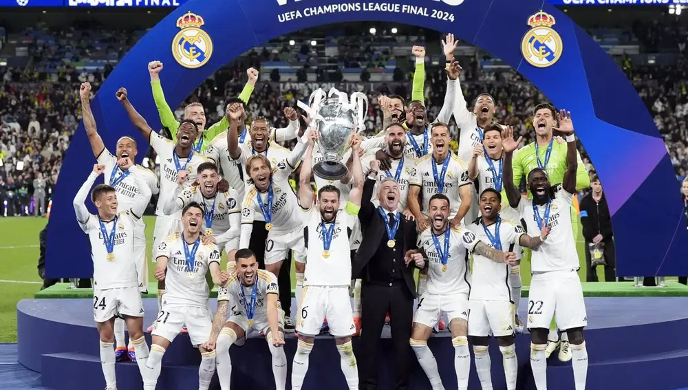 Celebración por la nueva Champions del Real Madrid en Wembley