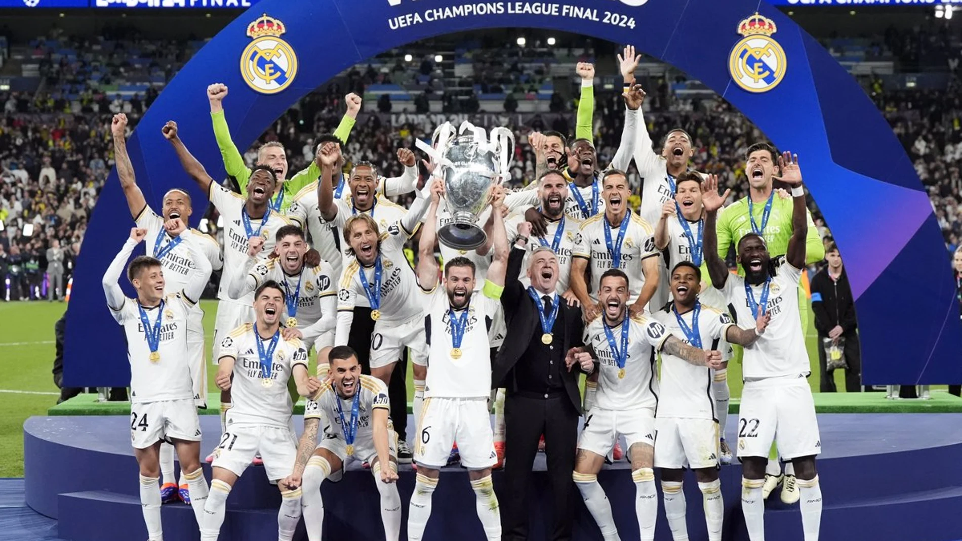 Celebración por la nueva Champions del Real Madrid en Wembley