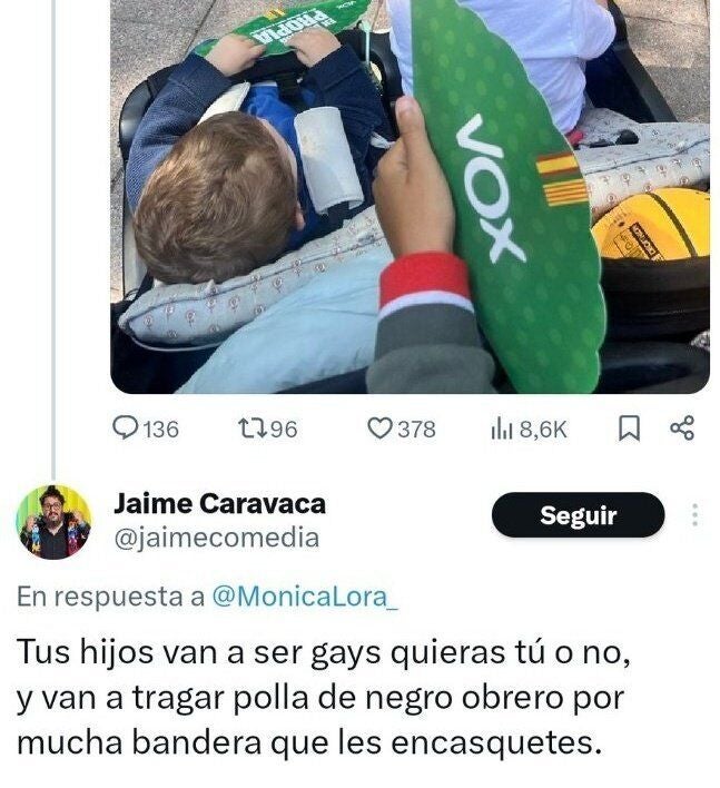 Respuesta del humorista Jaime Caravaca a una imagen