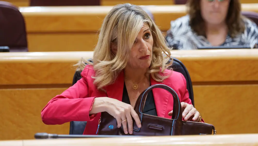 Yolanda Diaz en el Pleno del Senado